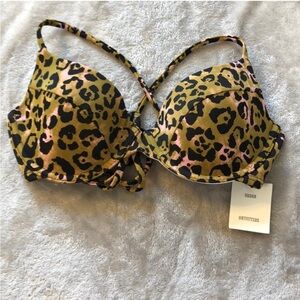 Urban Outfitters bikini top leopard cool print